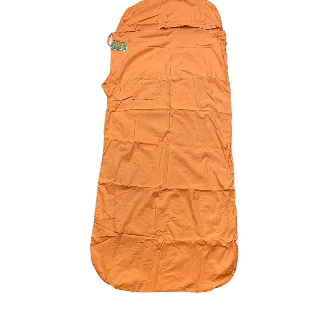 Vintage Kids Cocoon Brand Cotton TravelSheet Orange with Cotton Stuff Sack‎